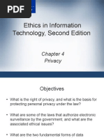 Ethics in Information Technology, Second Edition: Privacy