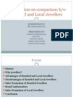 Comparison B/W Branded and Local Jewellers