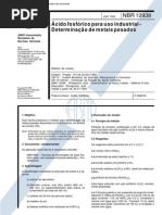 NBR 12938 - 1993 - Ácido Fosfórico Para Uso Industrial - Determinação de Metais Pesados