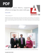 Local MP, James Morris, Supports Efforts to Bridge the Cyber Skills Gap