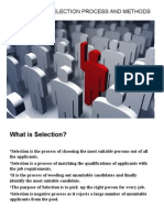 Selection, Selection Process and Methods
