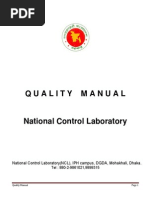 Quality Manual - DGDA Bangladesh