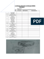 Control Diario de Equipo Generador de Energía HONDA EP6500CX