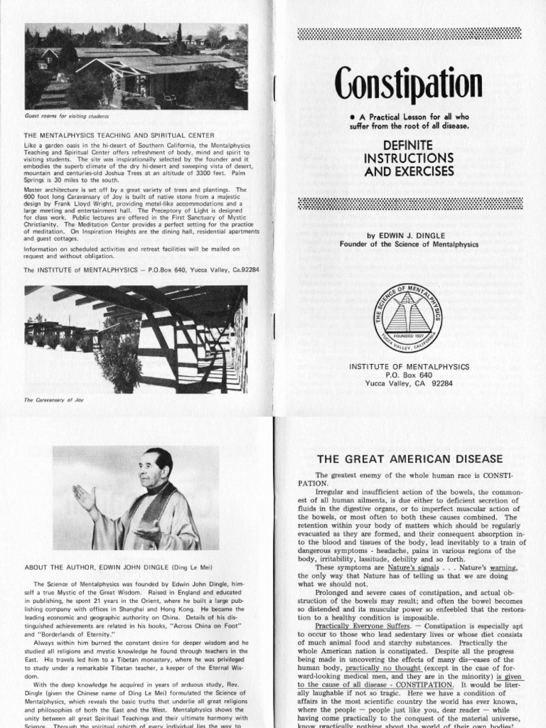 Constipation: Definite Instructions and Exercises | PDF | Constipation ...
