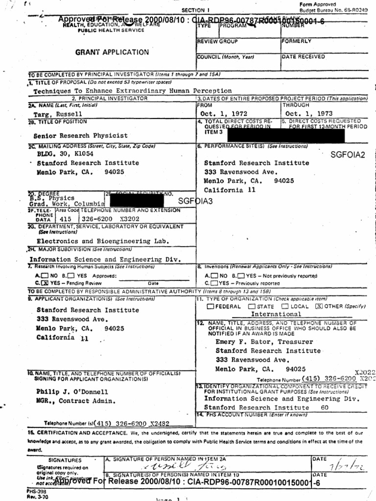 Stargate CIA-RDP96-00787R000100150001-6 | PDF | Experiment | Laser