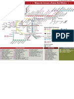 Mapa de Líneas Metro y Rutas de Metrobús