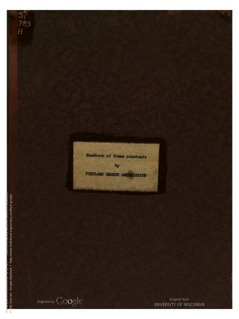 Handbook of Frame Constants PCA | PDF | Integral | Stiffness