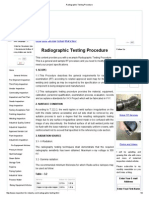 Radiographic Testing Procedure