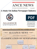 Alliance News: A Study On Indian Newspaper Industry