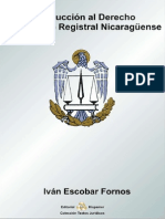 Introduccion Al Derecho Inmobiliario Registral Nicaraguense - Ivan Escobar Fornos