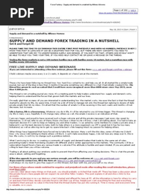 Forex Factory Supply And Demand In A Nutshell By Alfonso Moreno - 