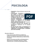 Rol Psicologa Pie