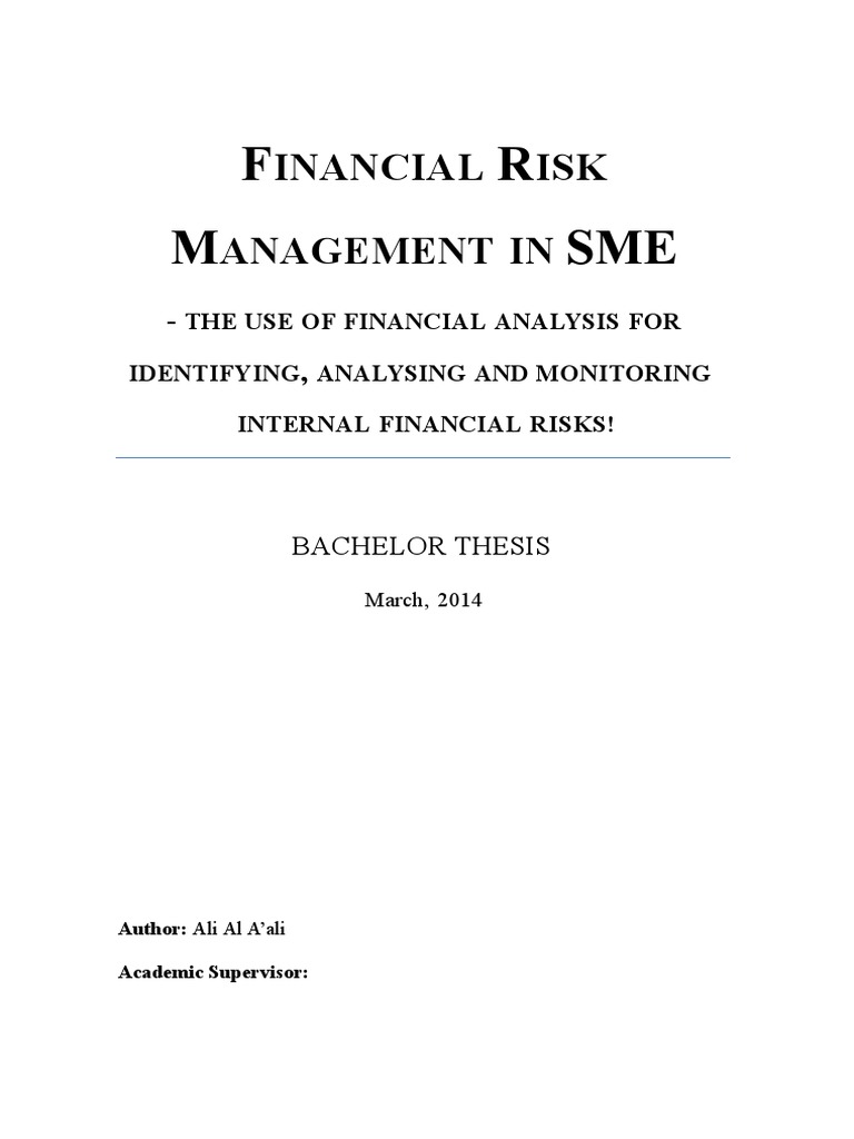 Financial Risk Management for SMEs | PDF | Risk Management | Financial Risk