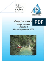 Compte Rendu - Stage Secours Module 2