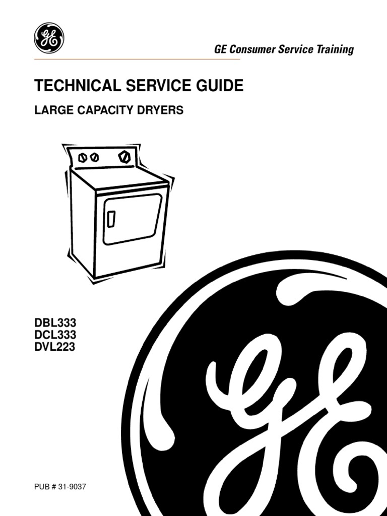 GE Dryer Models DBL333 DCL333 and DVL233 Service Manual PDF