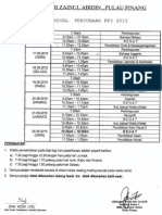 Jadual Peperiksaan Percubaan Pt3 2015