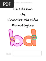 Cuaderno Para Trabajar La Conciencia Fonológica