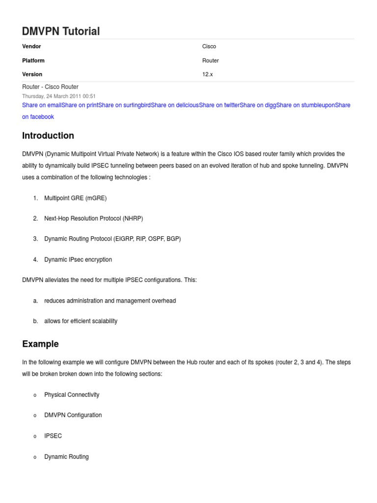 Dmvpn Tutorial Download Free Pdf Ip Address Router Computing