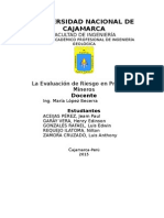 La Evaluación de Riesgo en Proyectos Mineros9