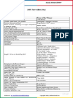2015 Sports Jan-July by AffairsCloud