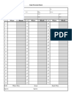 Game Notation Sheet