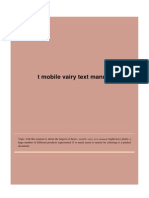 T Mobile Vairy Text Manual
