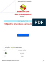 Objective Questions On Electric Current - Electrical4u