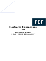 Electronic Trams Actions Law