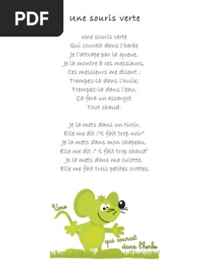 Une Souris Verte Paroles