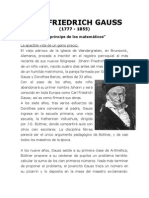 Biografia Del Matematico Carl Friedrich Gauss