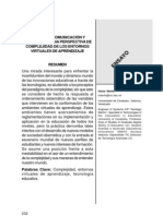 Didáctica, Comunicación y Moderación: Una Perspectiva de Complejidad de Los Entornos Virtuales de Aprendizaje