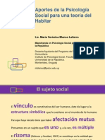 Aportes de La Psicología Social Al Habitar