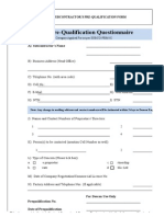 SUBCO-FRM-01 Subcontractor's Prequalification Form