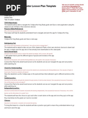 m  hunter lesson plan tech