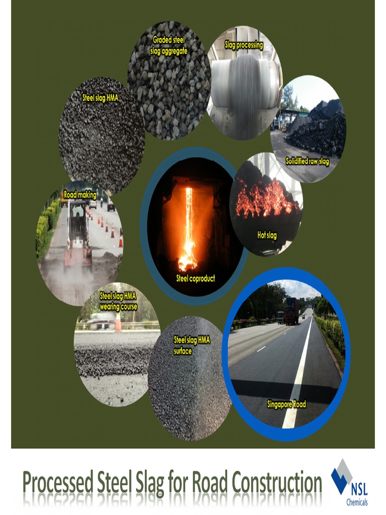 Steel Slag for Road Pavement Construction Aggregate Steelmaking