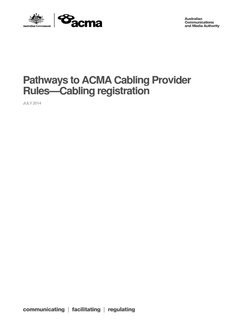 Pathways To Cabler Registration | PDF | Telecommunication | Safety