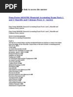 Penn Foster 06101501 Financial Accounting Exam Parts 1 and 2 Manville and Coleman-Foose