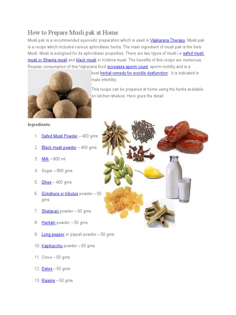 How to Prepare Musli Pak at Home Ayurveda Semen