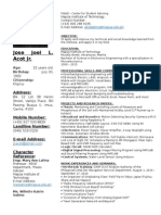 Sample Resume For Single Page