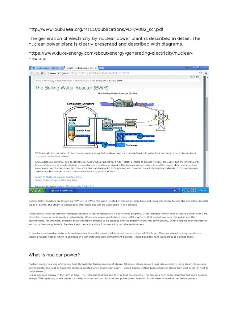 Understanding Nuclear Power Generation | PDF | Nuclear Reactor ...