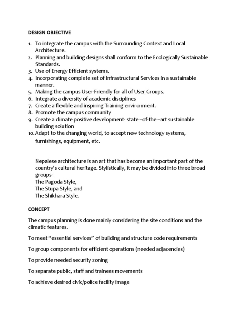 DESIGN OBJECTIVE.pdf Sustainability Landscape