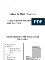 Sales & Distribution Organizational Structures and Process Overview