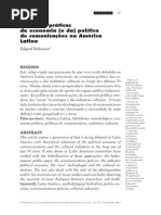 Estudos e Práticas Da Economia (e Da) Política de Comunicações Na AL
