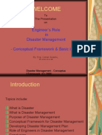 Welcome: Engineer's Role in Disaster Management - Conceptual Framework & Basic Issues