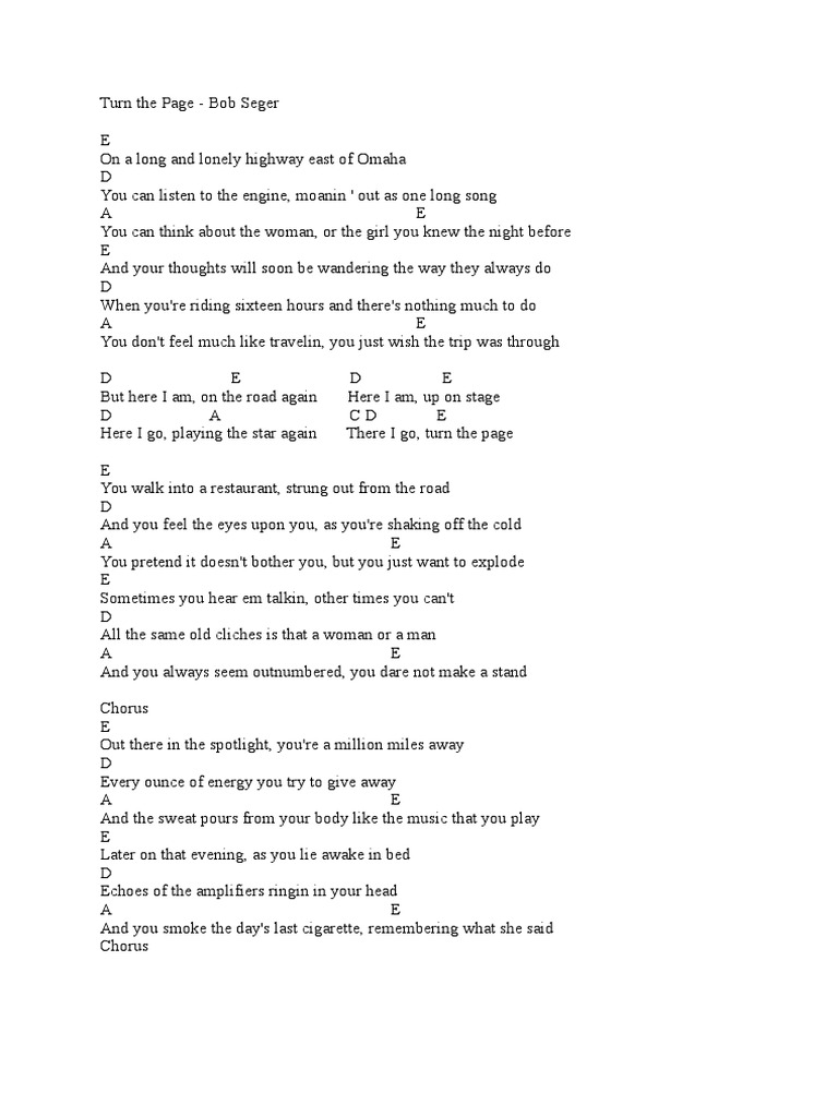 I Was Born Under A Wandering Star Chords