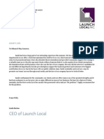 Launch Local Letter of Recommendation
