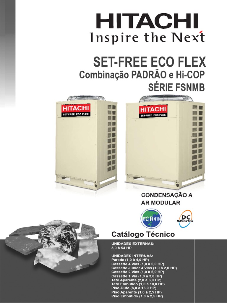 Catálogo Ecoflex Hitachi | PDF | Ar condicionado | Transmissão de