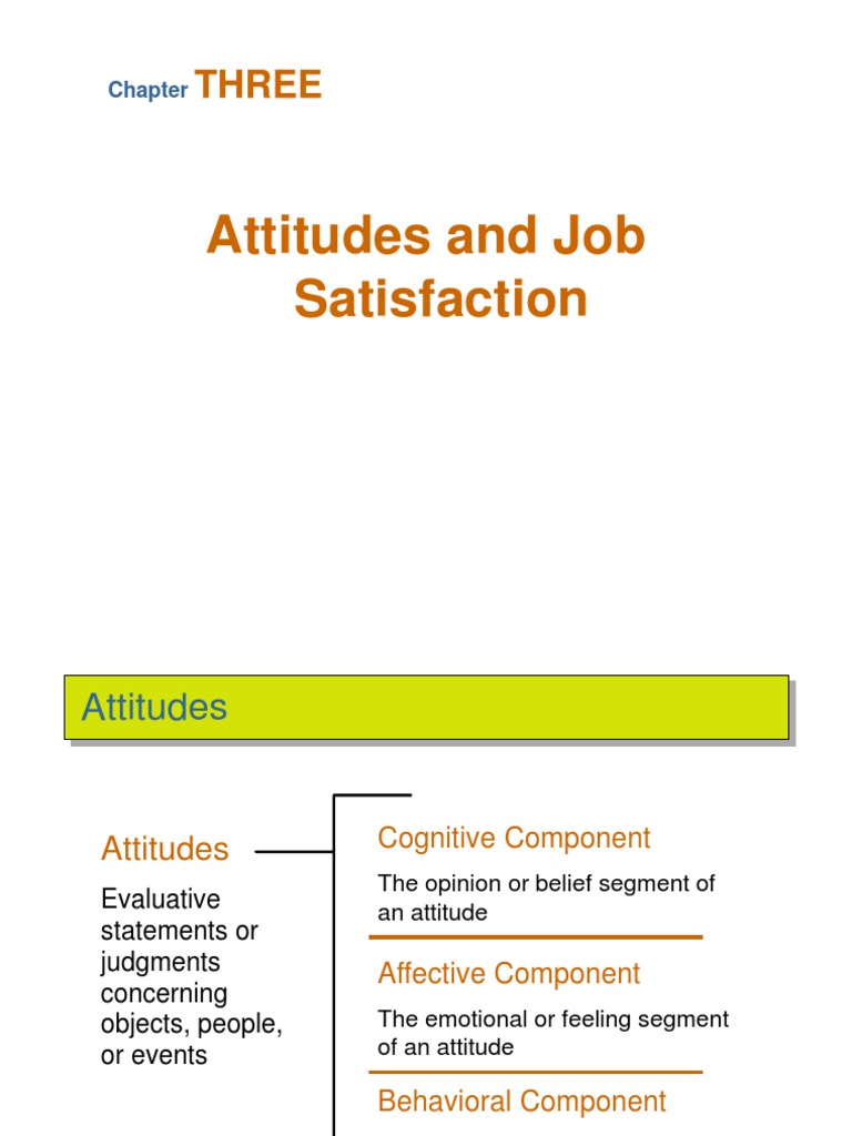Attitudes and Job Satisfaction | PDF | Attitude (Psychology) | Job ...