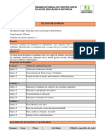 Plano de Ensino - Modelo