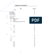 Table of Content